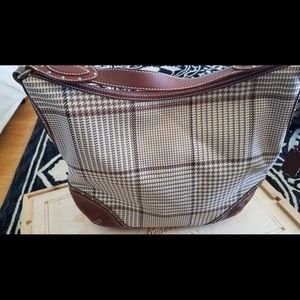 Lauren Ralph Lauren-houndstooth plaid Shoulder bag